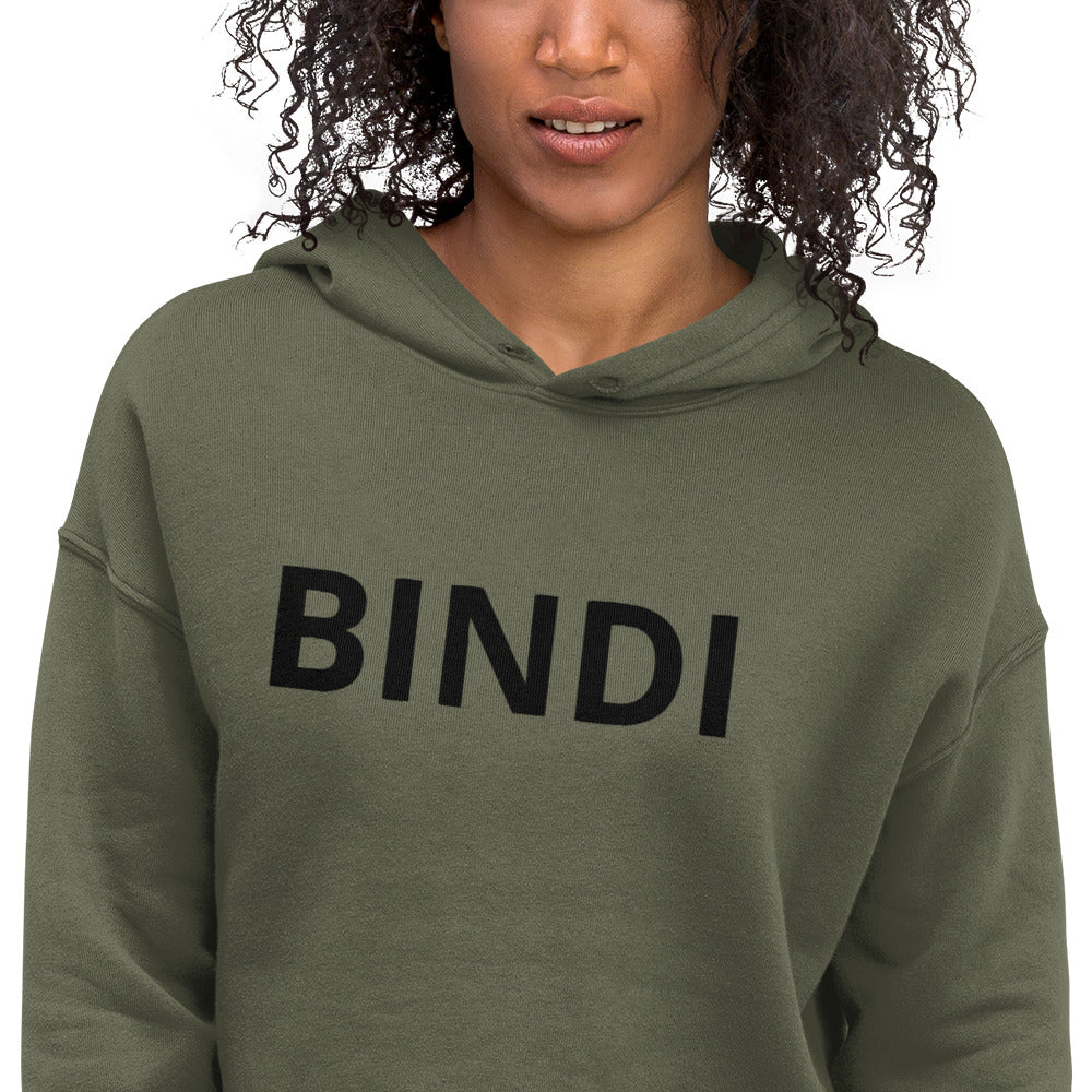 BINDI- BINDI MEANS LITTLE BUTTLERFLY-----Crop Hoodie