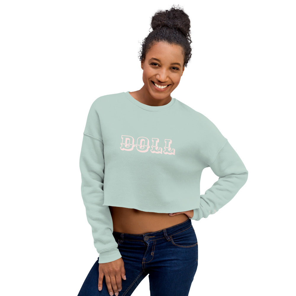 DOLL-EMPOWERMENT SWEATSHIRT----DOLL-( BOLD & BRAVE) Crop Sweatshirt