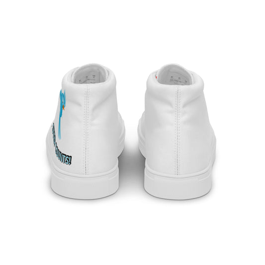 BABY BLUE BIRD EVERY STEP COUNTS  Women’s high top canvas shoes