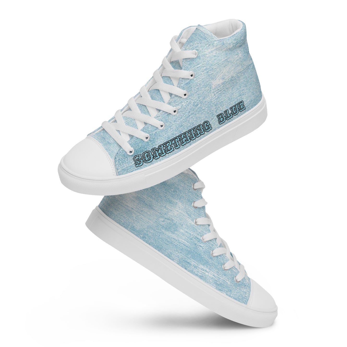 SOMETHING BLUE FOR YOUR WEDDING! OR PROM Women’s high top canvas shoes