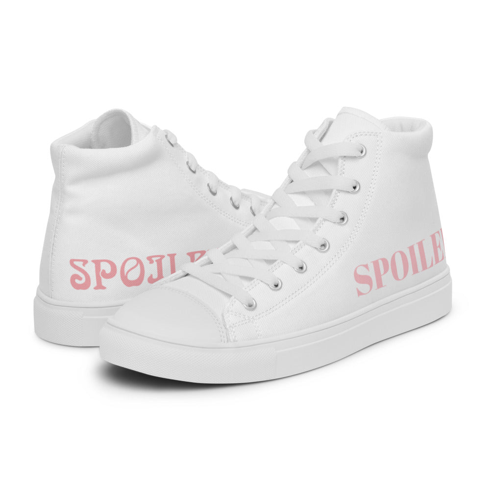 SPOILED - WITH TWO DIFFERENT WRITING STYLES Women’s high top canvas shoes