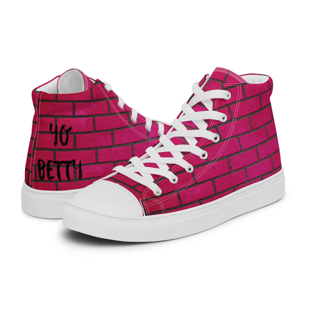 YO BETTY -ON RIGHT SKATER SHOE --Women’s high top canvas shoes