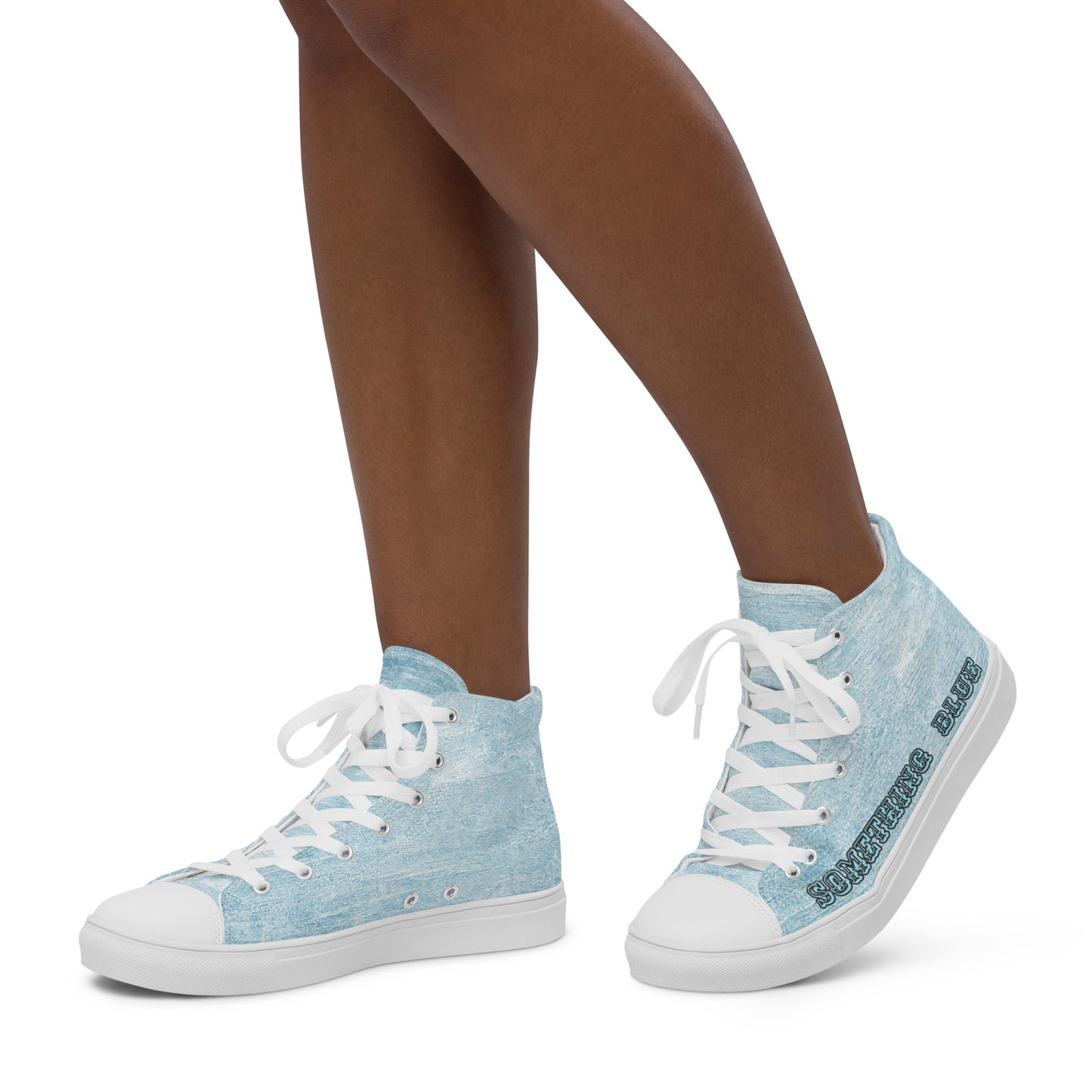 SOMETHING BLUE FOR YOUR WEDDING! OR PROM Women’s high top canvas shoes