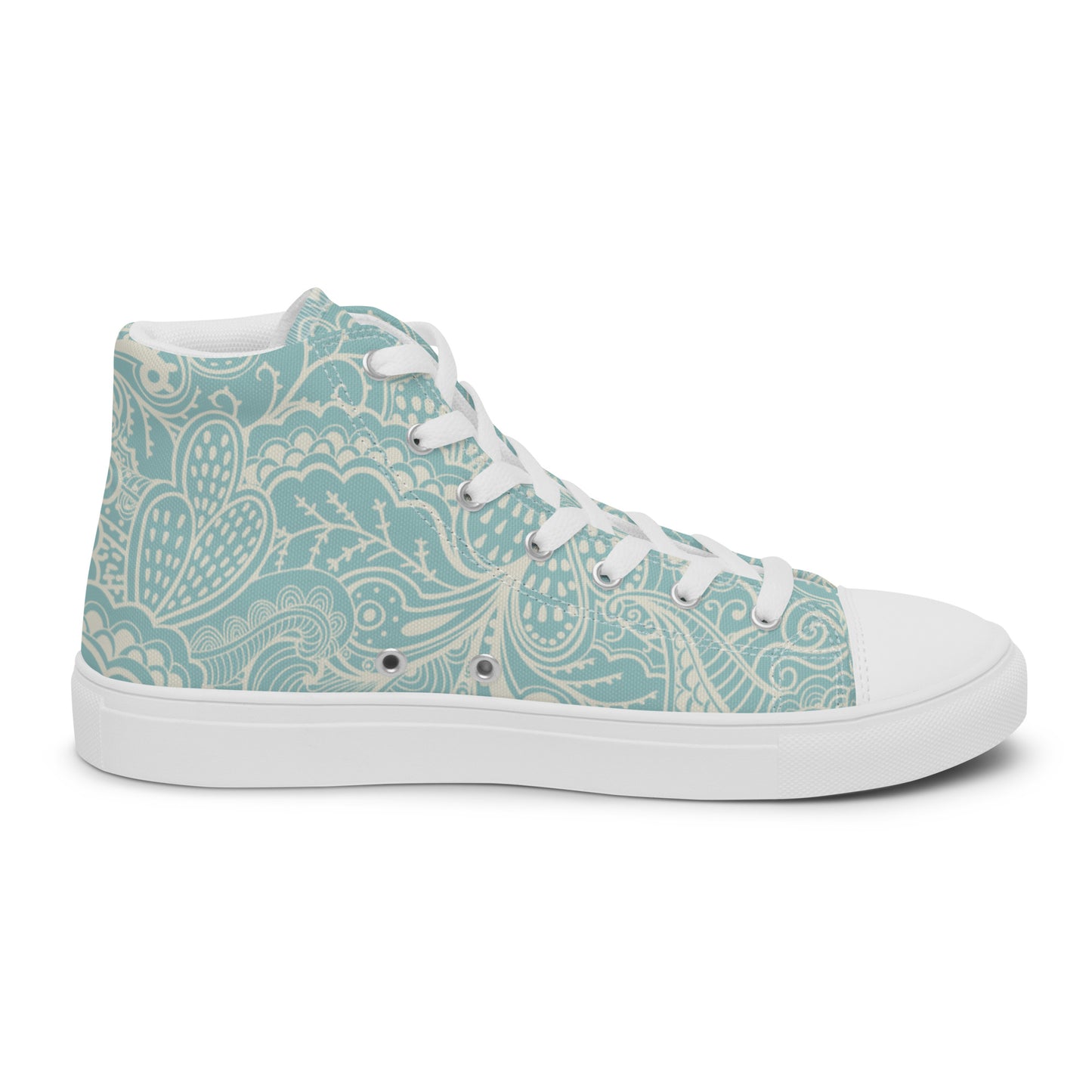 SAGEY BLUE MINT BRIDAL OR GRAD LUXURY BIRDIE BOSS Women’s high top canvas shoes