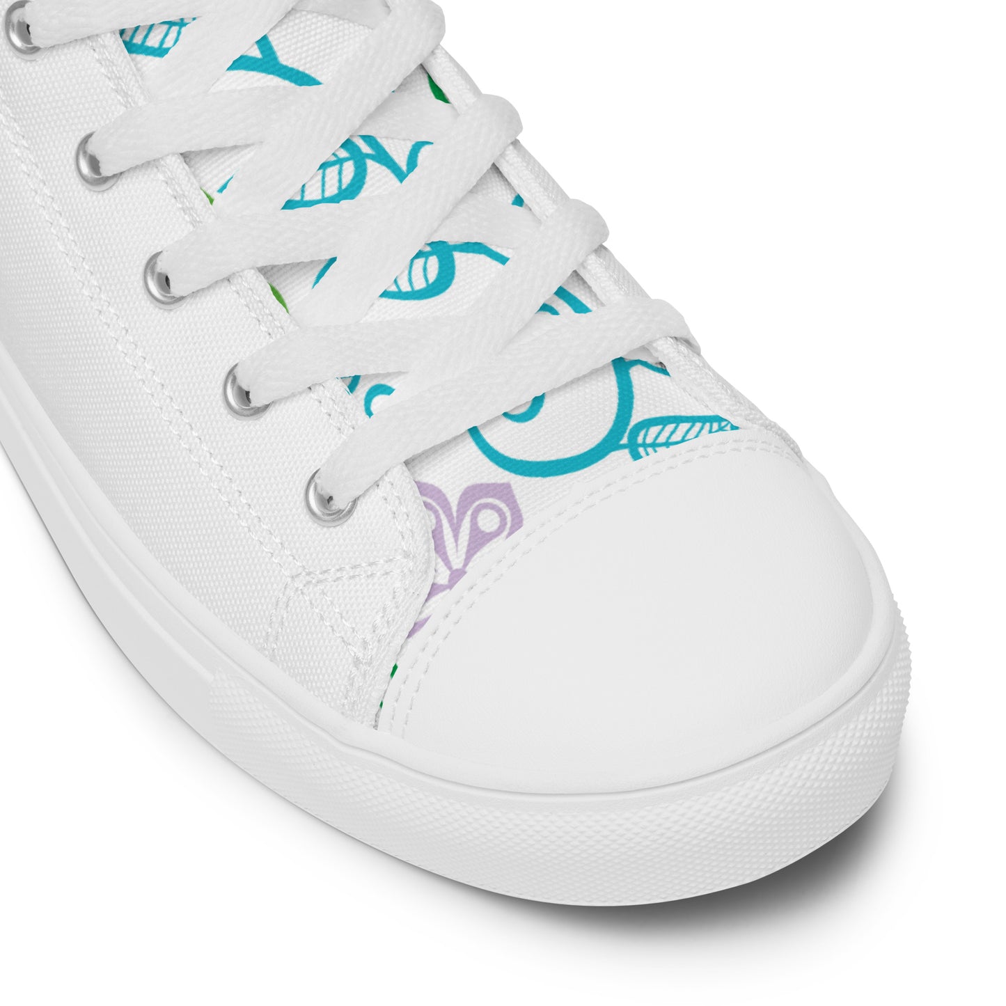 BABY BLUE BIRD EVERY STEP COUNTS  Women’s high top canvas shoes