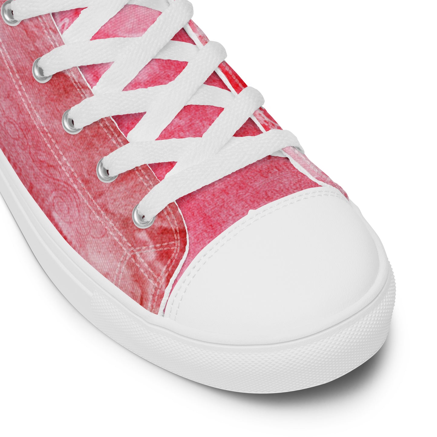 I LOVE MY LIFE PINK Women’s high top canvas shoes