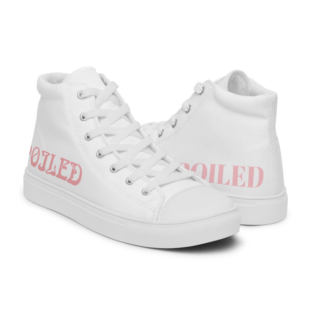 SPOILED - WITH TWO DIFFERENT WRITING STYLES Women’s high top canvas shoes