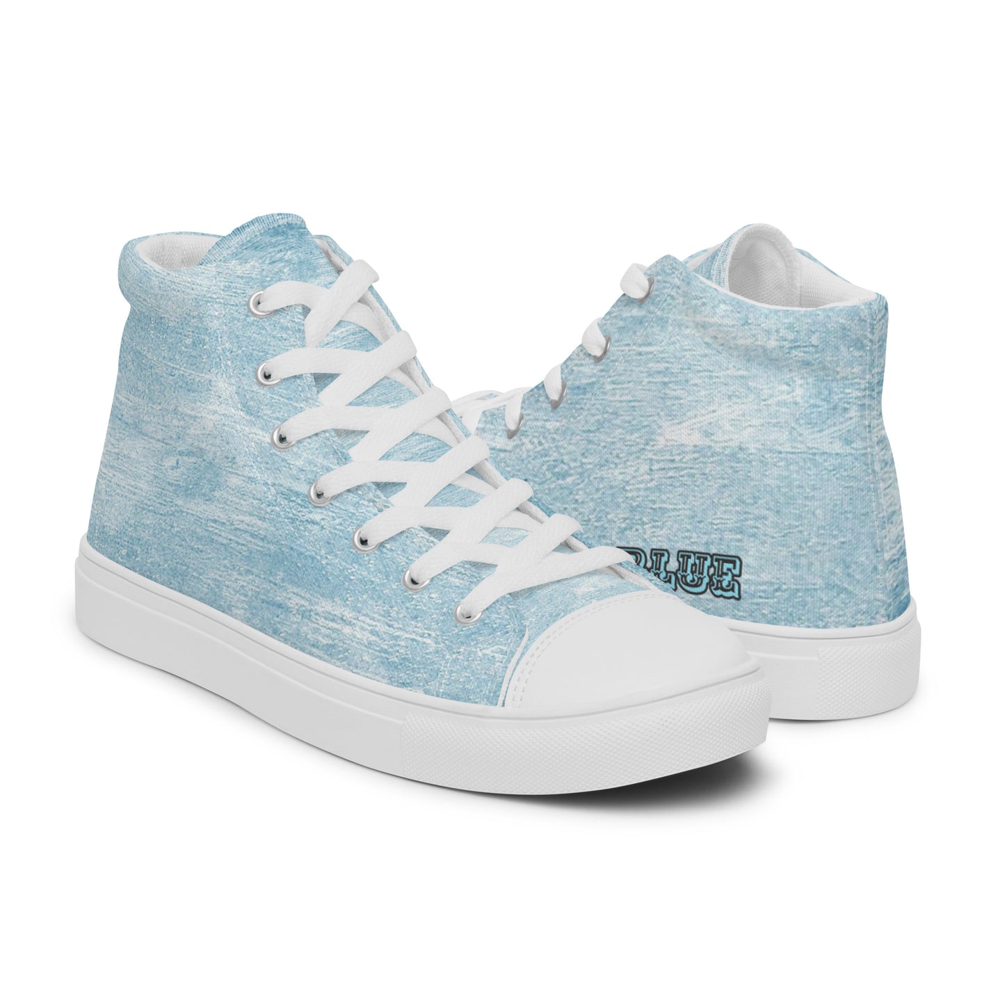 SOMETHING BLUE FOR YOUR WEDDING! OR PROM Women’s high top canvas shoes