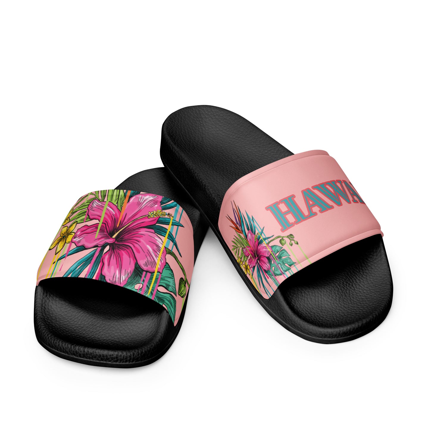 HAWAII BOUTIQUE- HAWAII FLOWER Women's slides EACH SHOE HAS A DIFFERENT DESIGN