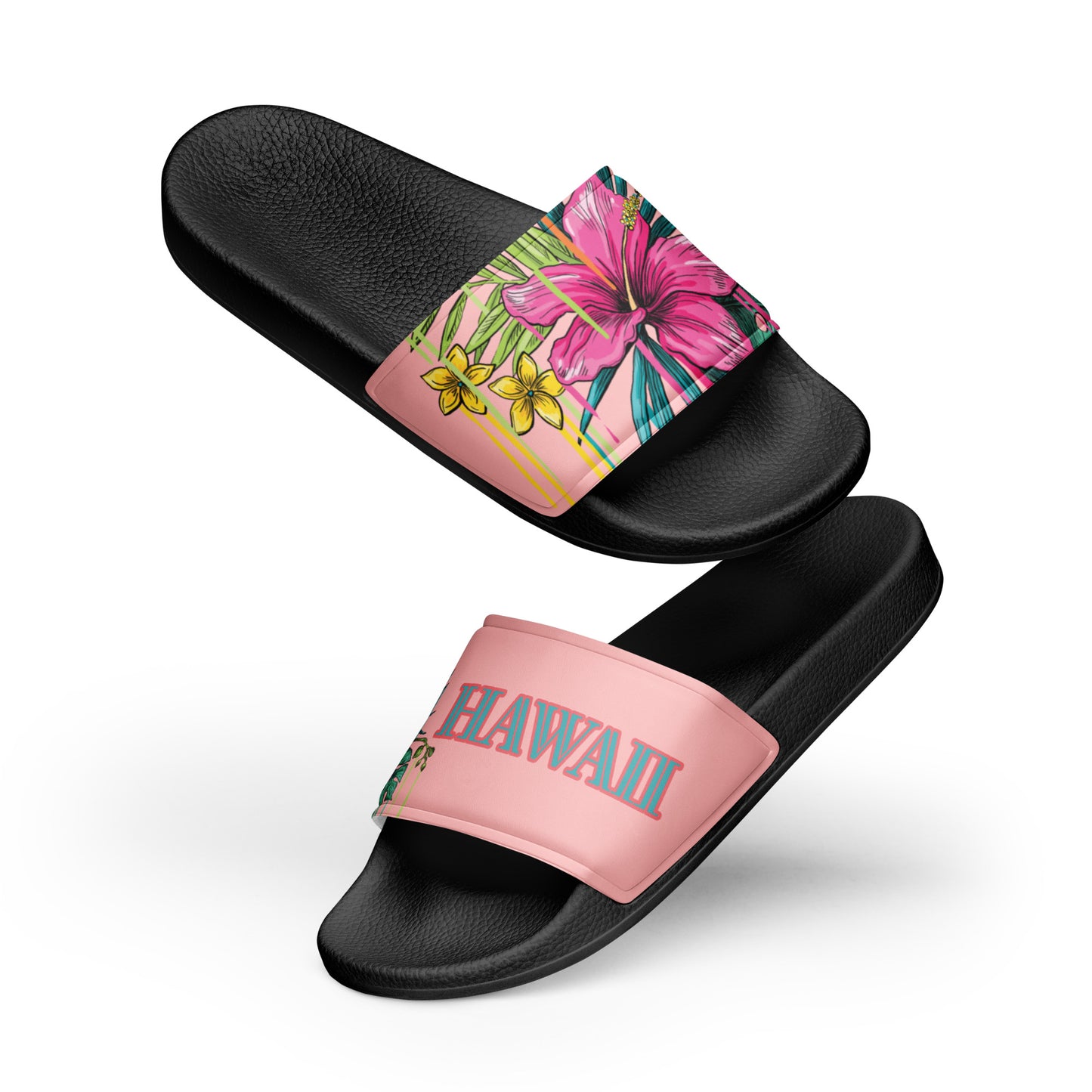 HAWAII BOUTIQUE- HAWAII FLOWER Women's slides EACH SHOE HAS A DIFFERENT DESIGN