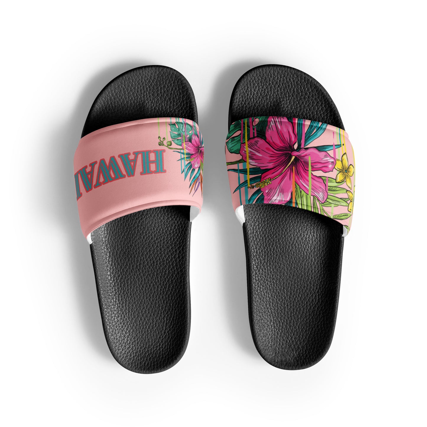 HAWAII BOUTIQUE- HAWAII FLOWER Women's slides EACH SHOE HAS A DIFFERENT DESIGN