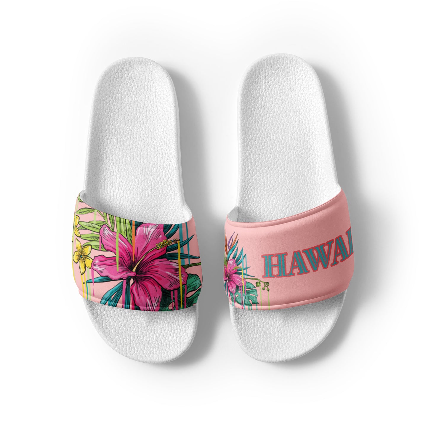 HAWAII BOUTIQUE- HAWAII FLOWER Women's slides EACH SHOE HAS A DIFFERENT DESIGN