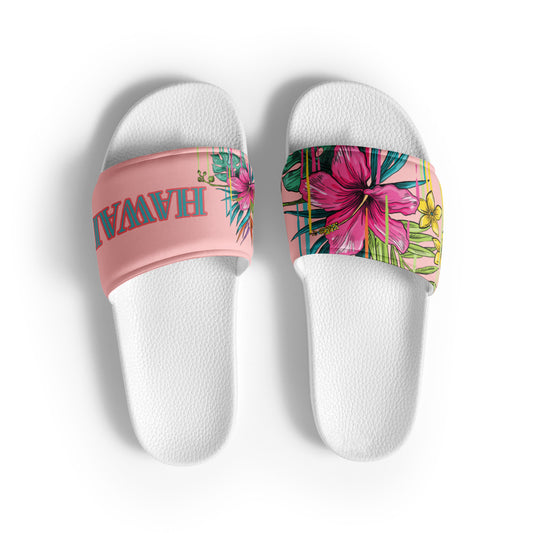 HAWAII BOUTIQUE- HAWAII FLOWER Women's slides EACH SHOE HAS A DIFFERENT DESIGN