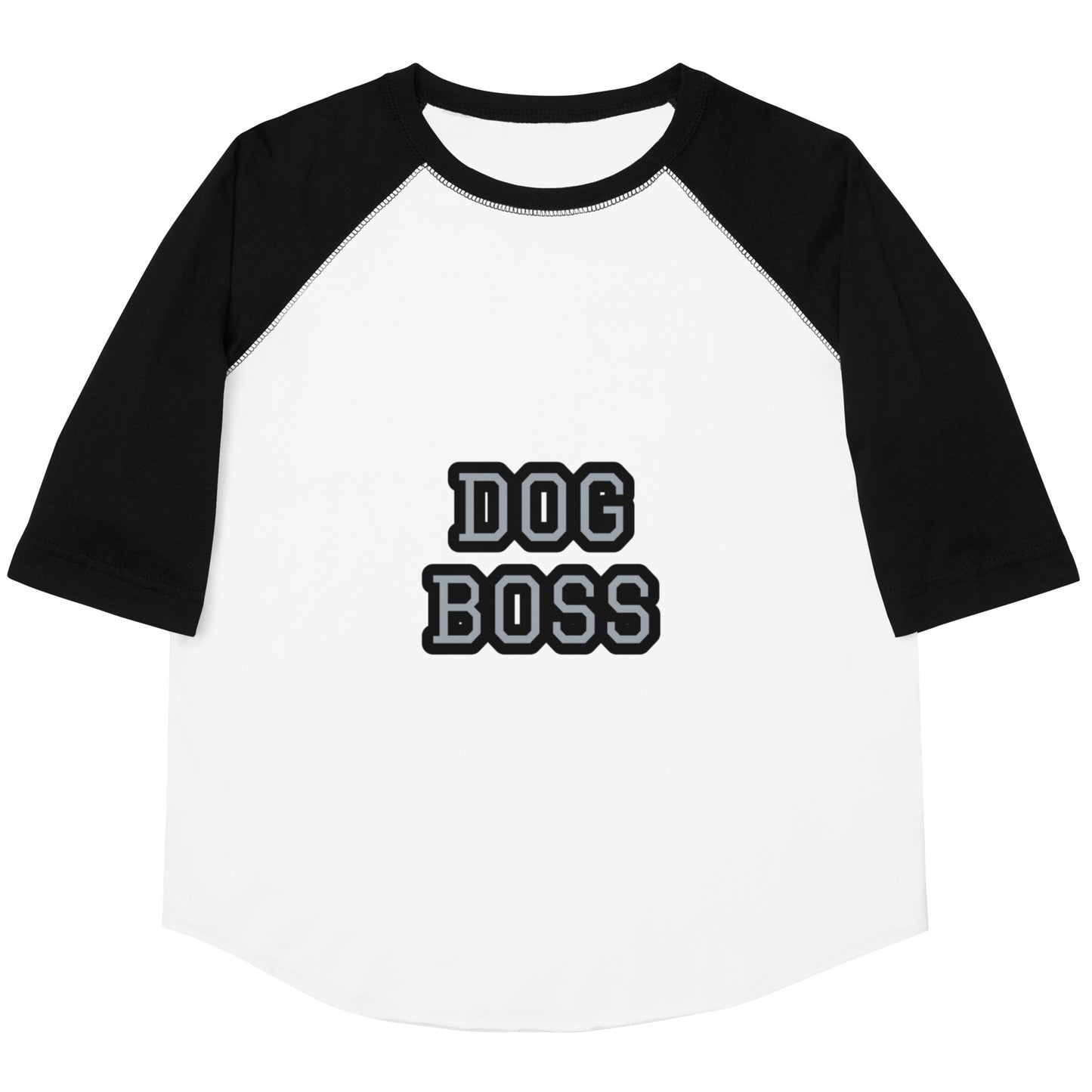 DOG BOSS- KIDS  baseball shirt- CAN BE FOR THE KIDS OR THE PUPPY SO CUTE!